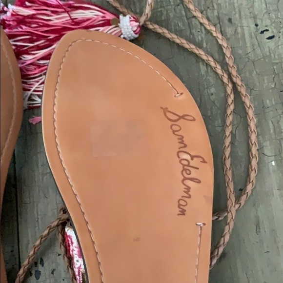 Sam Edelman Gretchen Embellished Lace-Up Sandal - Picture 11 of 11